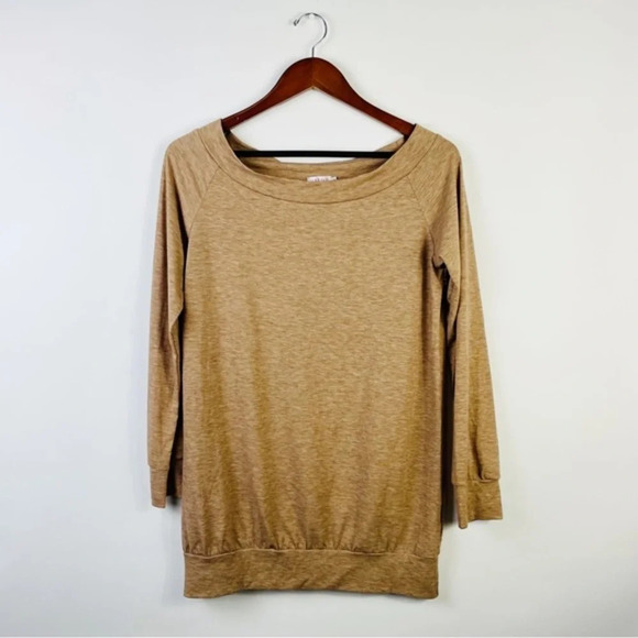 Halife Brown Scoop Neck Lightweight Top Size Small - Picture 1 of 7